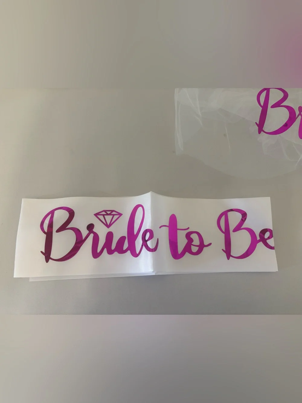 Bride to Be Banner and Sash Set - Metallic Fuchsia